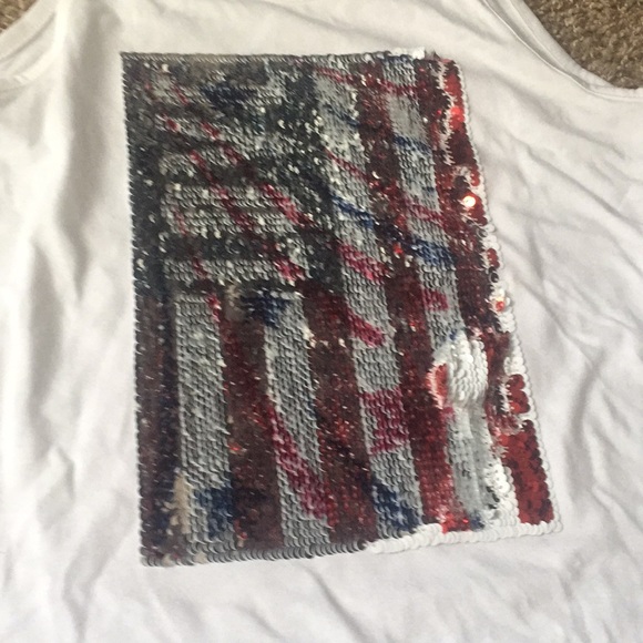 Flip sequined red white and blue tank top - Picture 4 of 5